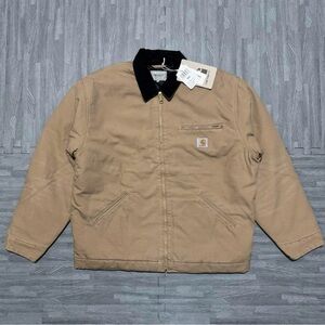Carhartt WIP OG Detroit Aged Canvas Jacket- XXL Peanut/Black